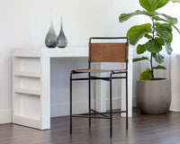 Sunpan Corrigan Counter Stool in Cognac Leather