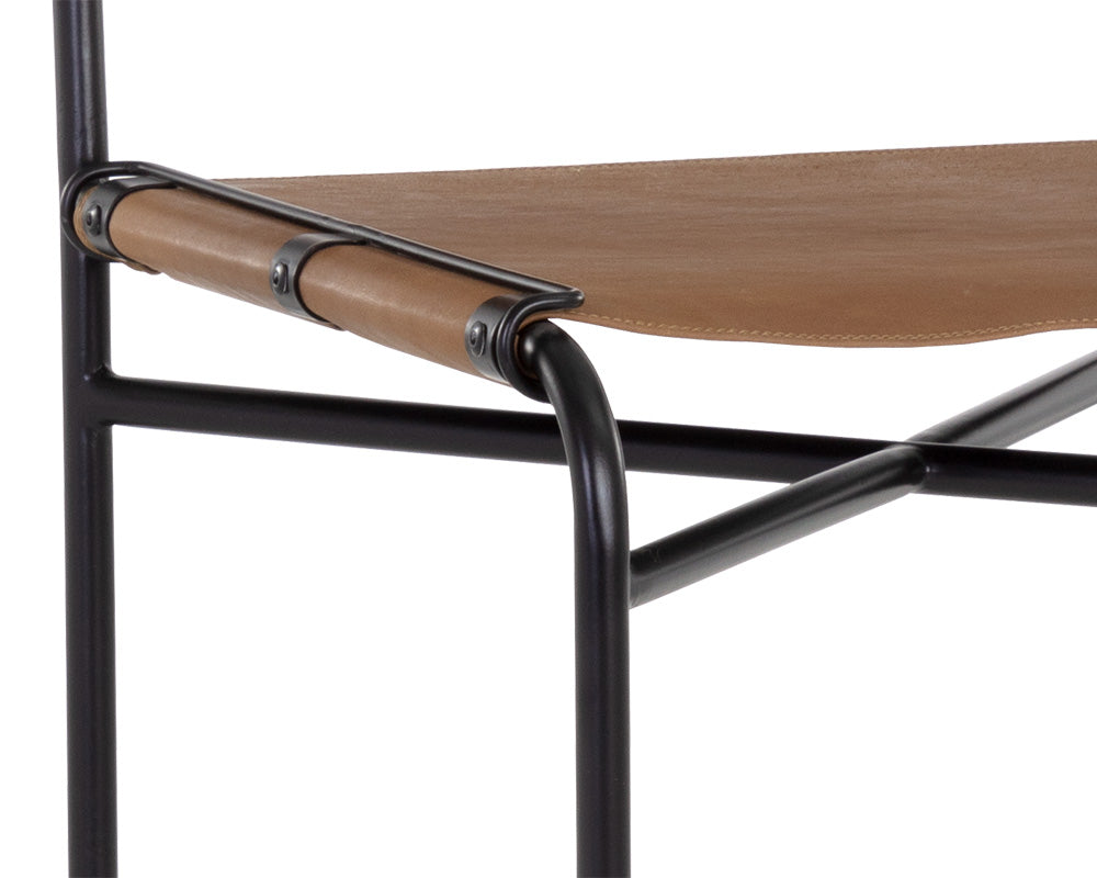 Sunpan Corrigan Counter Stool in Cognac Leather