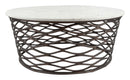 Zuo Modern Queen Coffee Table White and Antique Bronze