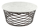Zuo Modern Queen Coffee Table White and Antique Bronze