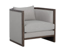 Sunpan Chloe Lounge Chair In Ash Grey/Dark Brown/Natural