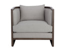 Sunpan Chloe Lounge Chair In Ash Grey/Dark Brown/Natural