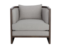 Sunpan Chloe Lounge Chair In Ash Grey/Dark Brown/Natural