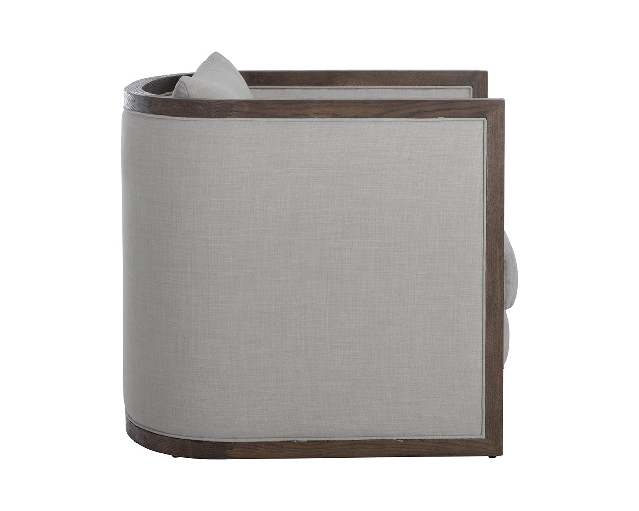 Sunpan Chloe Lounge Chair In Ash Grey/Dark Brown/Natural