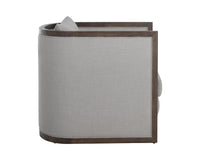 Sunpan Chloe Lounge Chair In Ash Grey/Dark Brown/Natural