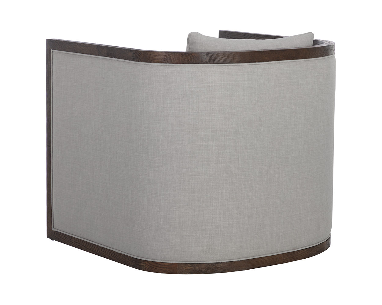 Sunpan Chloe Lounge Chair In Ash Grey/Dark Brown/Natural