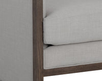 Sunpan Chloe Lounge Chair In Ash Grey/Dark Brown/Natural