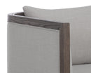 Sunpan Chloe Lounge Chair In Ash Grey/Dark Brown/Natural