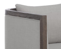 Sunpan Chloe Lounge Chair In Ash Grey/Dark Brown/Natural