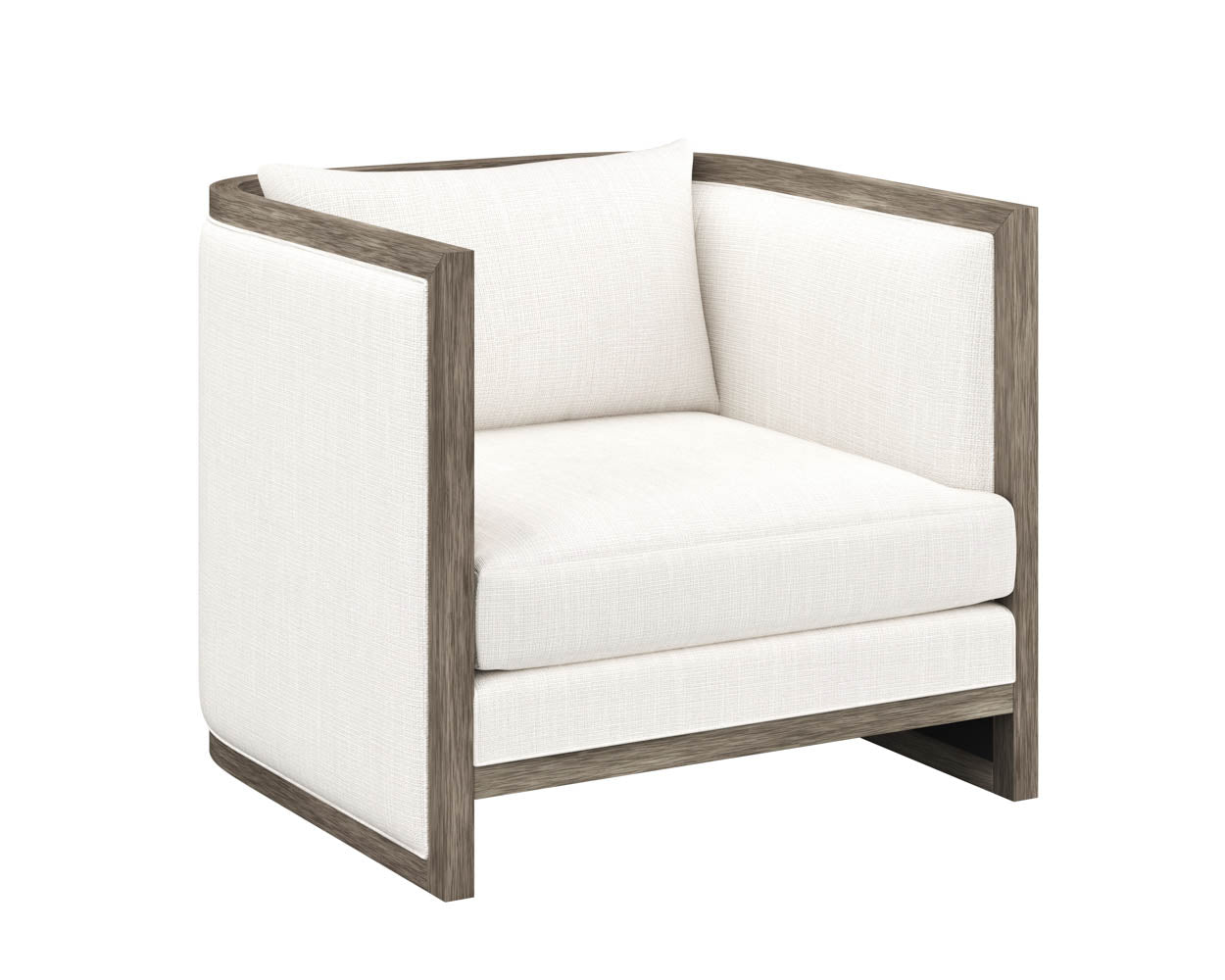 Sunpan Chloe Lounge Chair In Ash Grey/Dark Brown/Natural