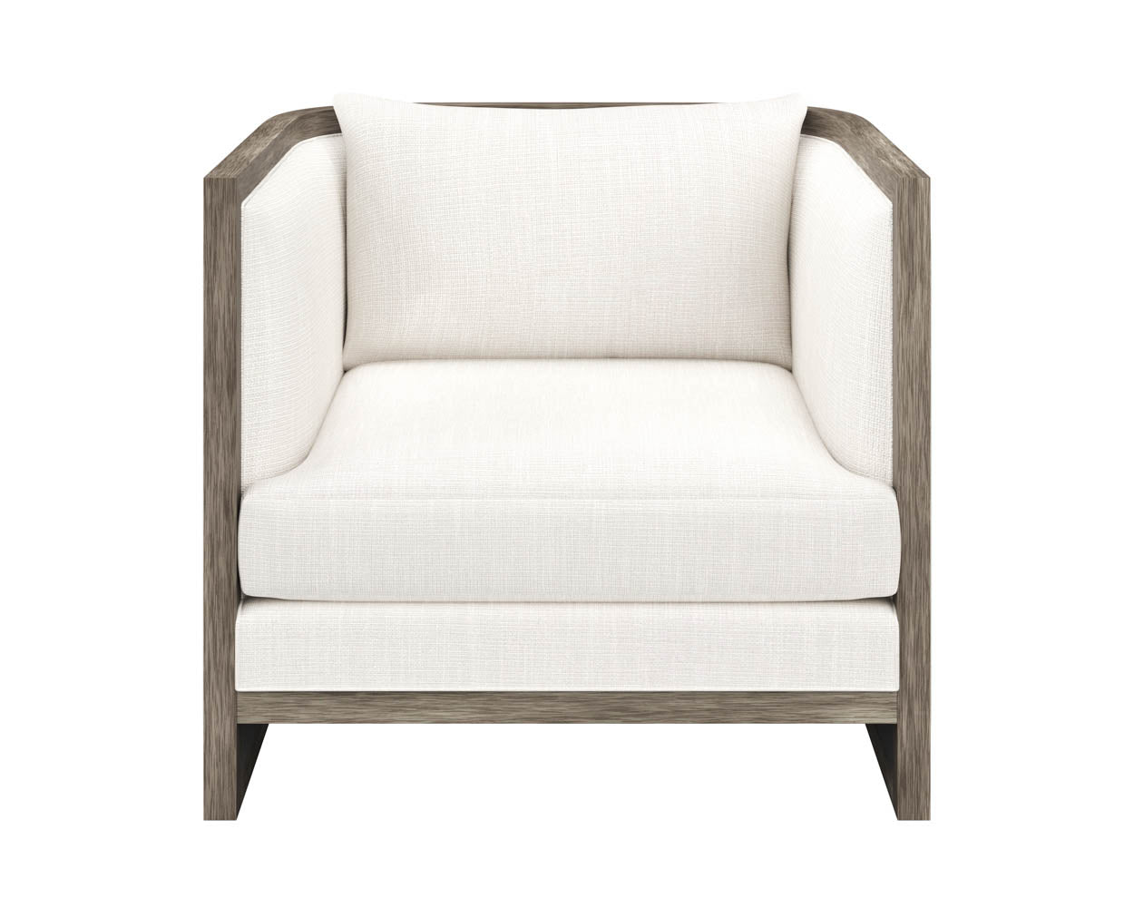 Sunpan Chloe Lounge Chair In Ash Grey/Dark Brown/Natural