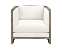 Sunpan Chloe Lounge Chair In Ash Grey/Dark Brown/Natural