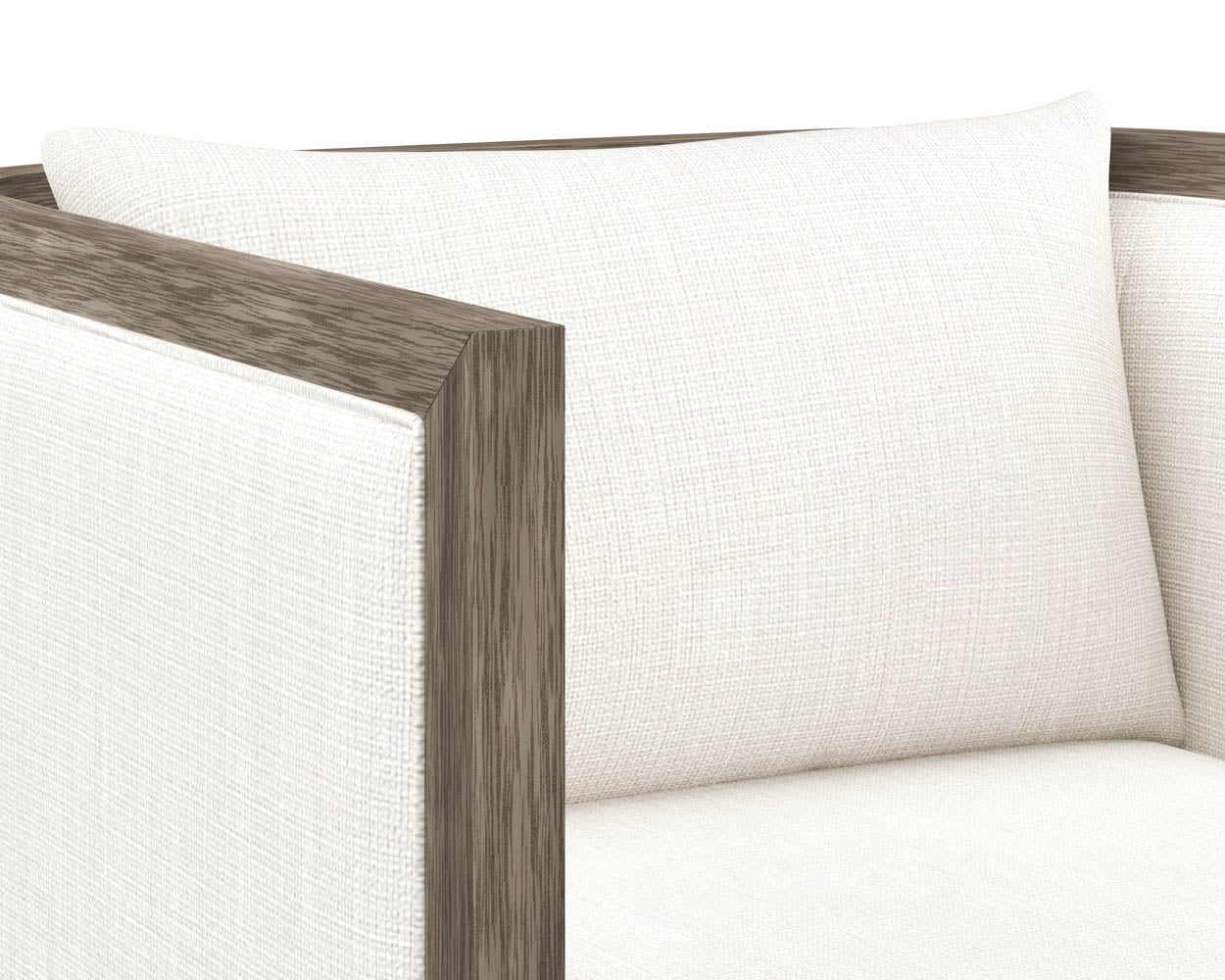 Sunpan Chloe Lounge Chair In Ash Grey/Dark Brown/Natural