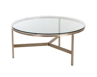 Sunpan Flato Coffee Table - Antique Brass