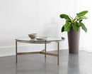 Sunpan Flato Coffee Table - Antique Brass