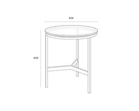 Sunpan Flato End Table - Antique Brass
