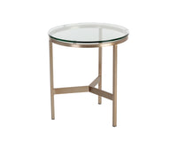 Sunpan Flato End Table - Antique Brass