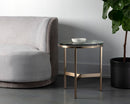 Sunpan Flato End Table - Antique Brass