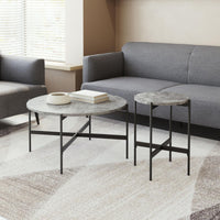 Zuo Modern Malo Coffee Table Set in Gray and Black - 2-Piece