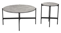 Zuo Modern Malo Coffee Table Set in Gray and Black - 2-Piece