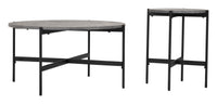 Zuo Modern Malo Coffee Table Set in Gray and Black - 2-Piece