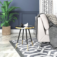 Zuo Modern Particle Side Table Gold and Black