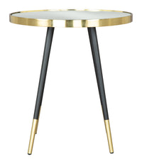 Zuo Modern Particle Side Table Gold and Black