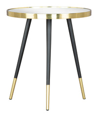 Zuo Modern Particle Side Table Gold and Black