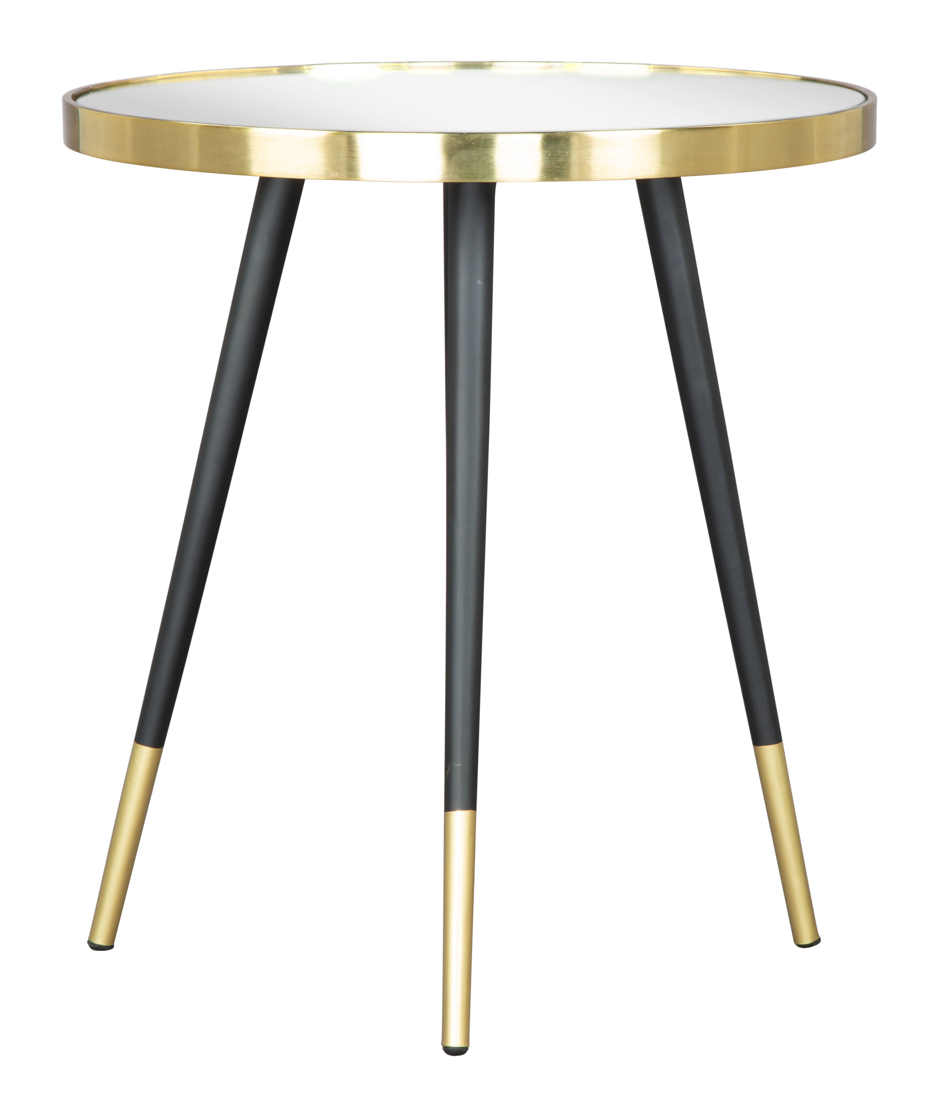 Zuo Modern Particle Side Table Gold and Black