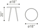 Zuo Modern Particle Side Table Gold and Black