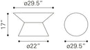 Zuo Modern Electron Coffee Table Gold