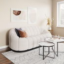 Zuo Modern Bhutan Sofa in Cream/Light Gray