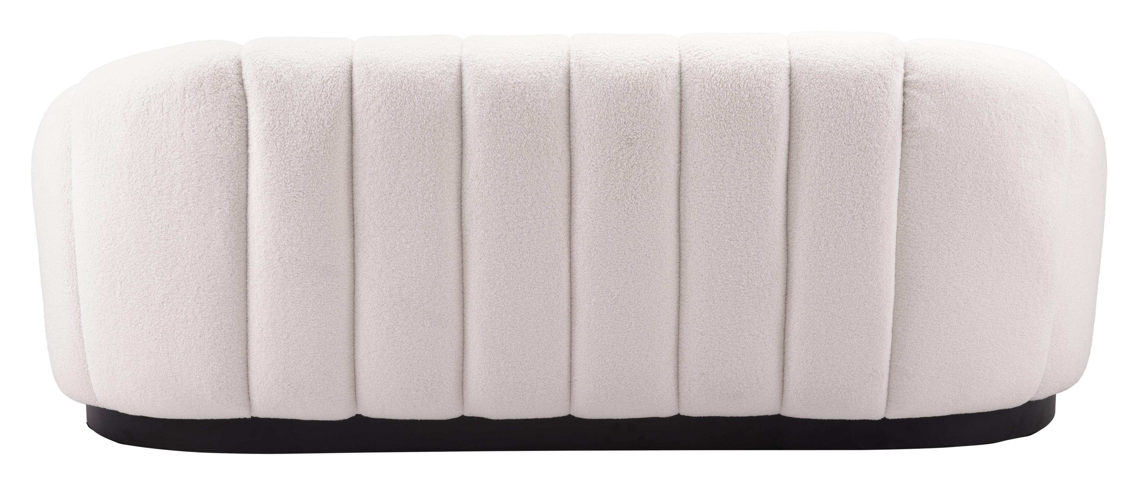 Zuo Modern Bhutan Sofa in Cream/Light Gray