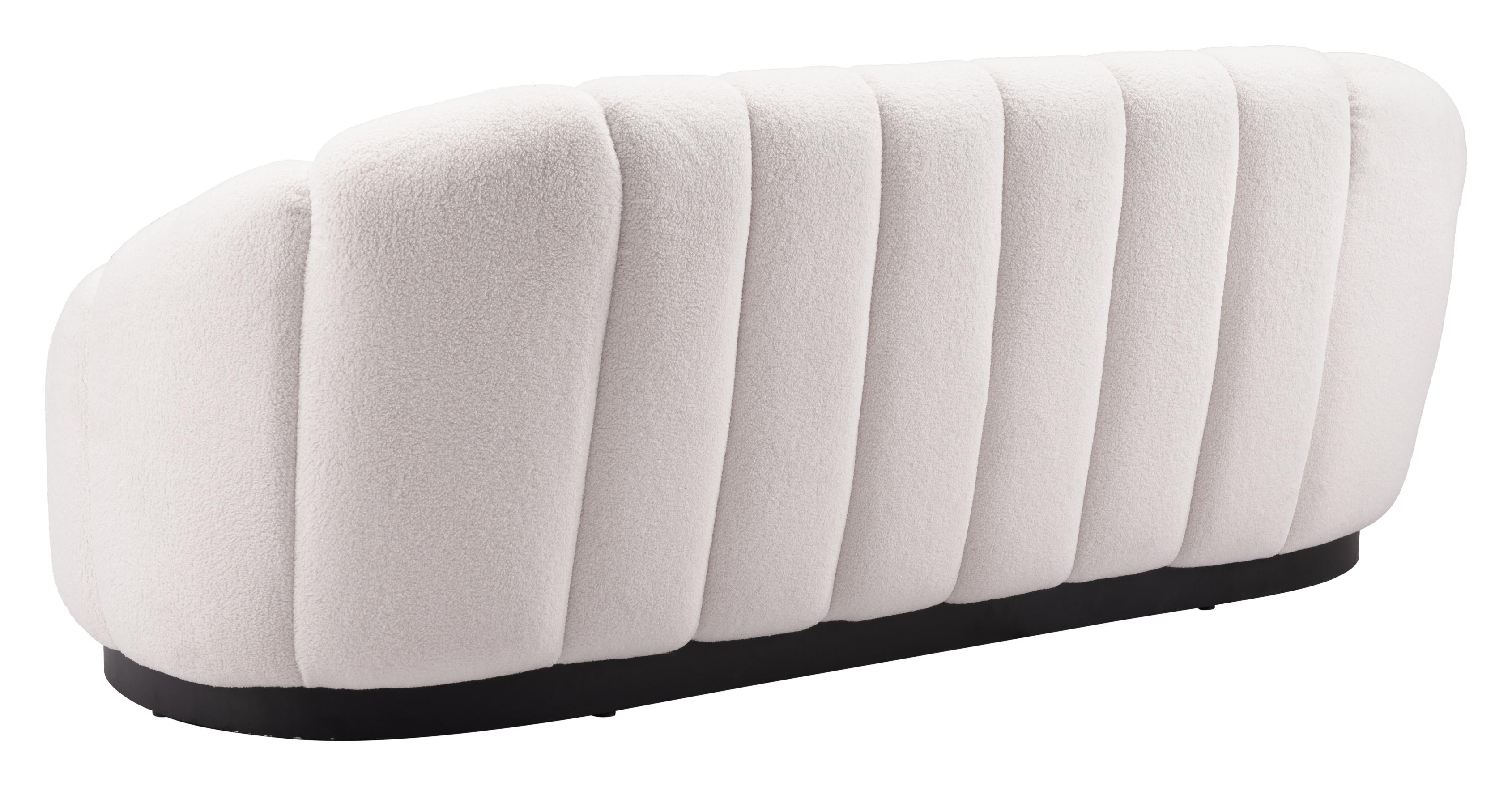 Zuo Modern Bhutan Sofa in Cream/Light Gray