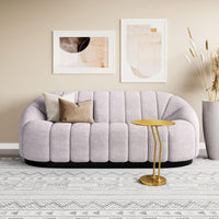 Zuo Modern Bhutan Sofa in Cream/Light Gray