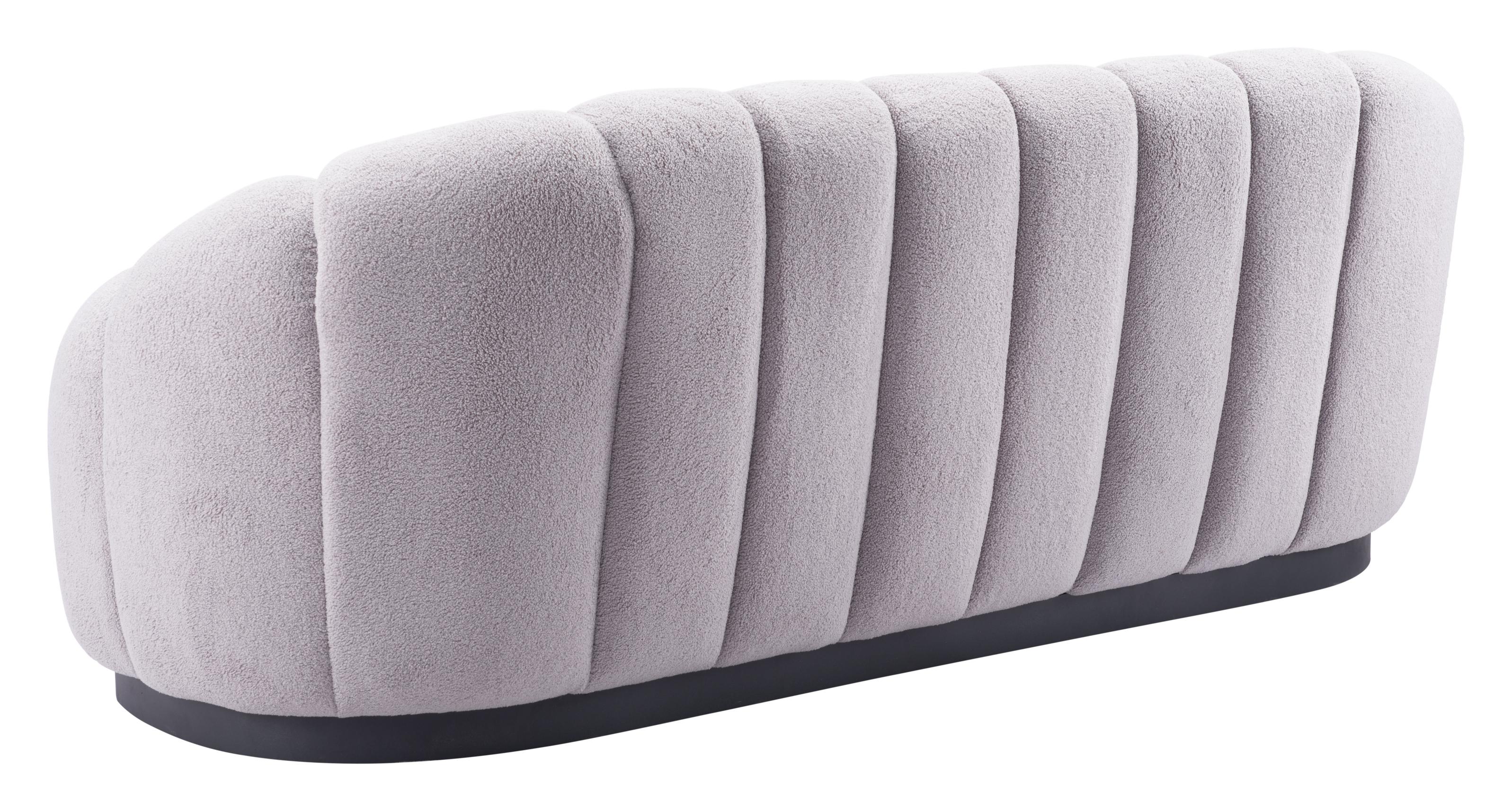 Zuo Modern Bhutan Sofa in Cream/Light Gray