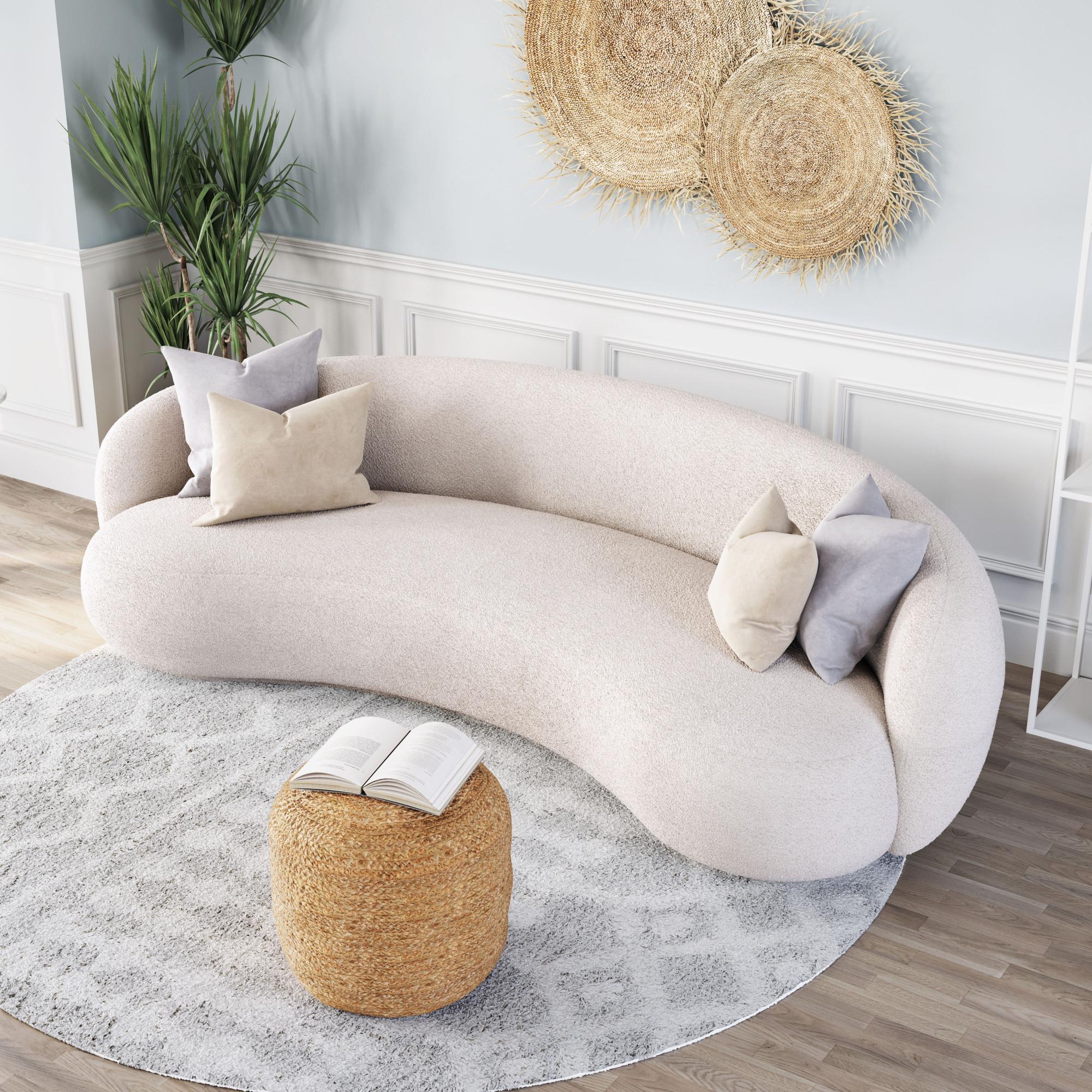 Zuo Modern Tibet Sofa in Cream/Olive Green