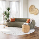 Zuo Modern Tibet Sofa in Cream/Olive Green