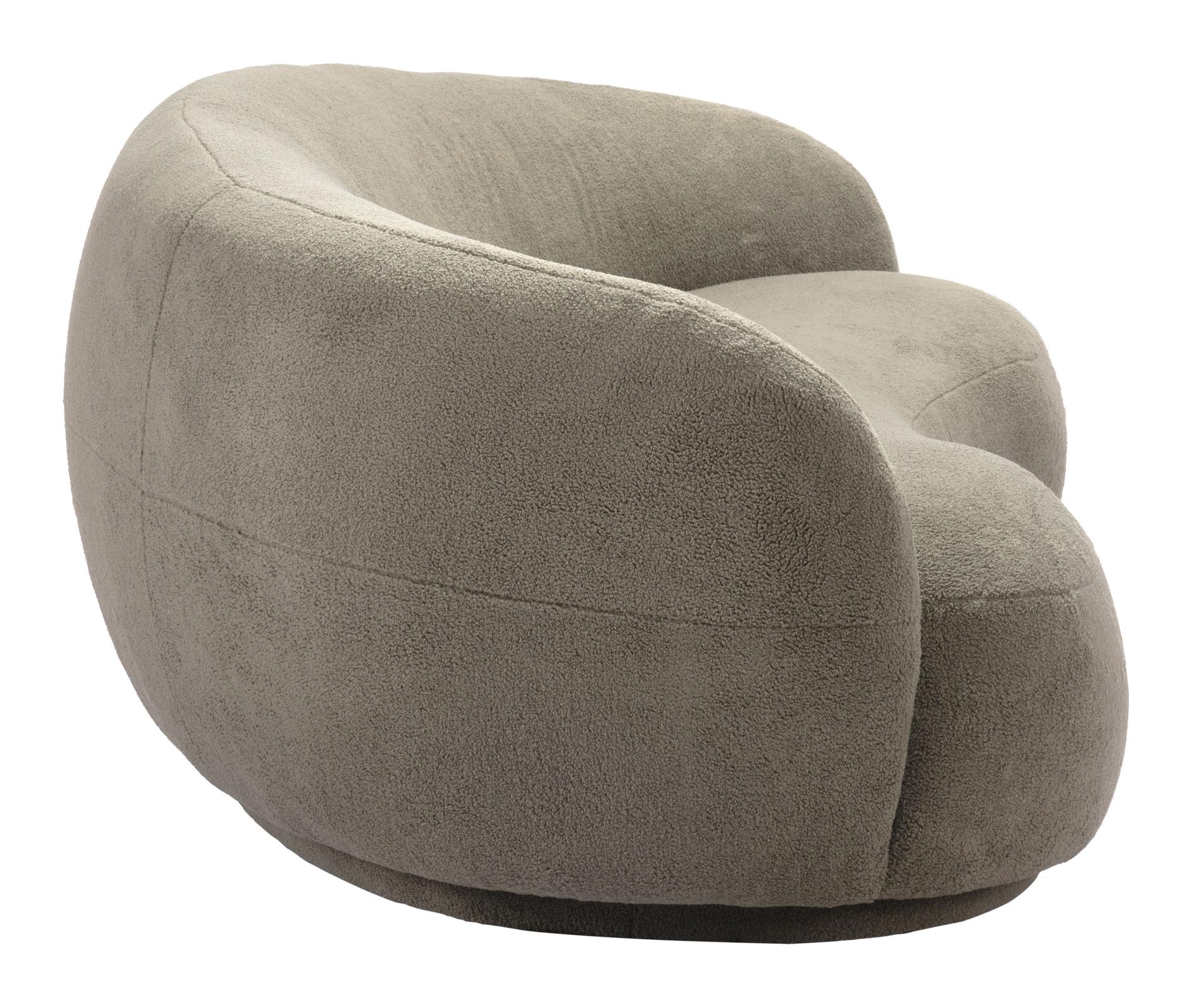 Zuo Modern Tibet Sofa in Cream/Olive Green