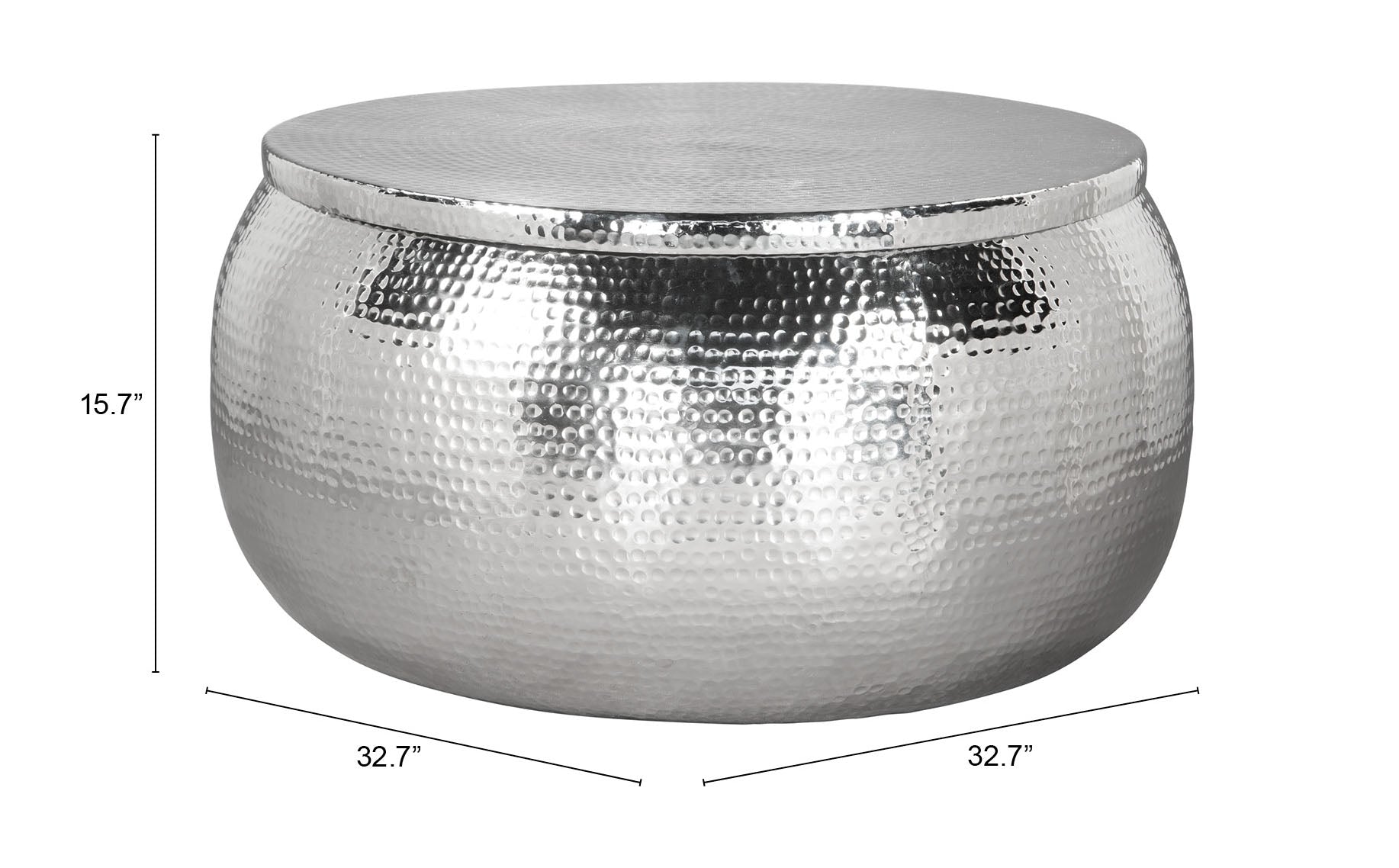 Zuo Modern Solo Coffee Table Silver