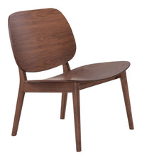 Zuo Modern Priest Lounge Chair Walnut