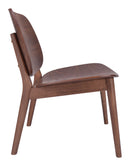 Zuo Modern Priest Lounge Chair Walnut