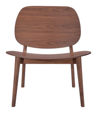Zuo Modern Priest Lounge Chair Walnut
