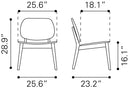 Zuo Modern Priest Lounge Chair Walnut