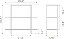 Zuo Modern Tre Console Table in Blue/White