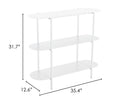 Zuo Modern Tre Console Table in Blue/White