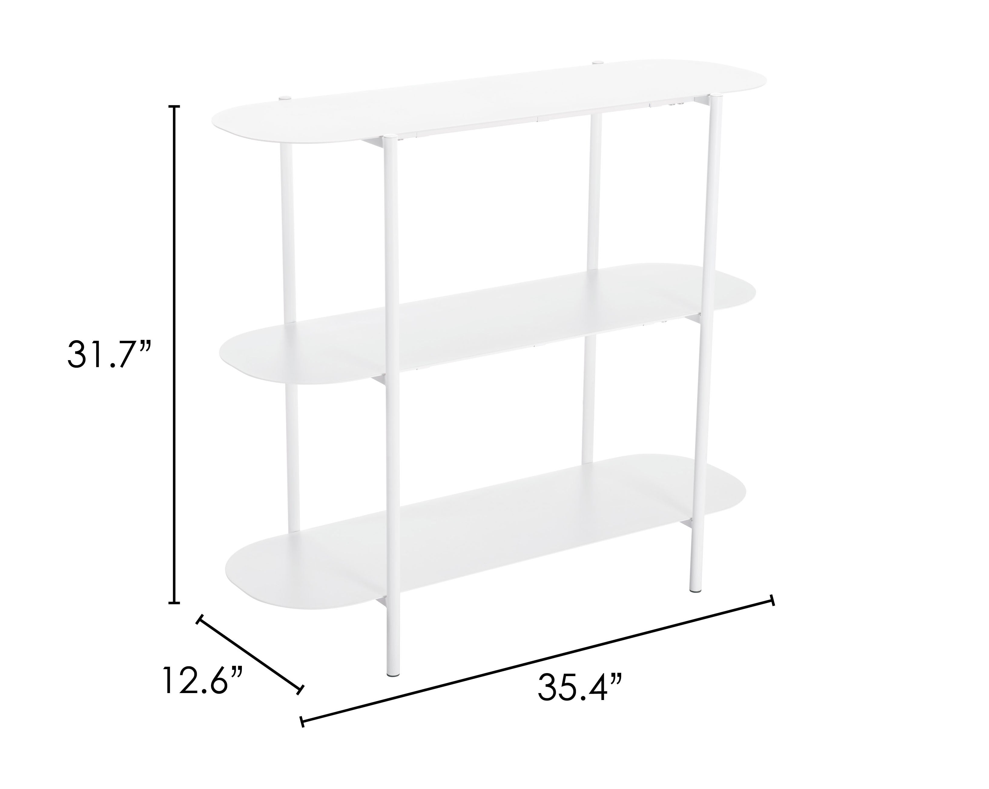 Zuo Modern Tre Console Table in Blue/White