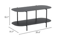 Zuo Modern Pullman Coffee Table in Black/White