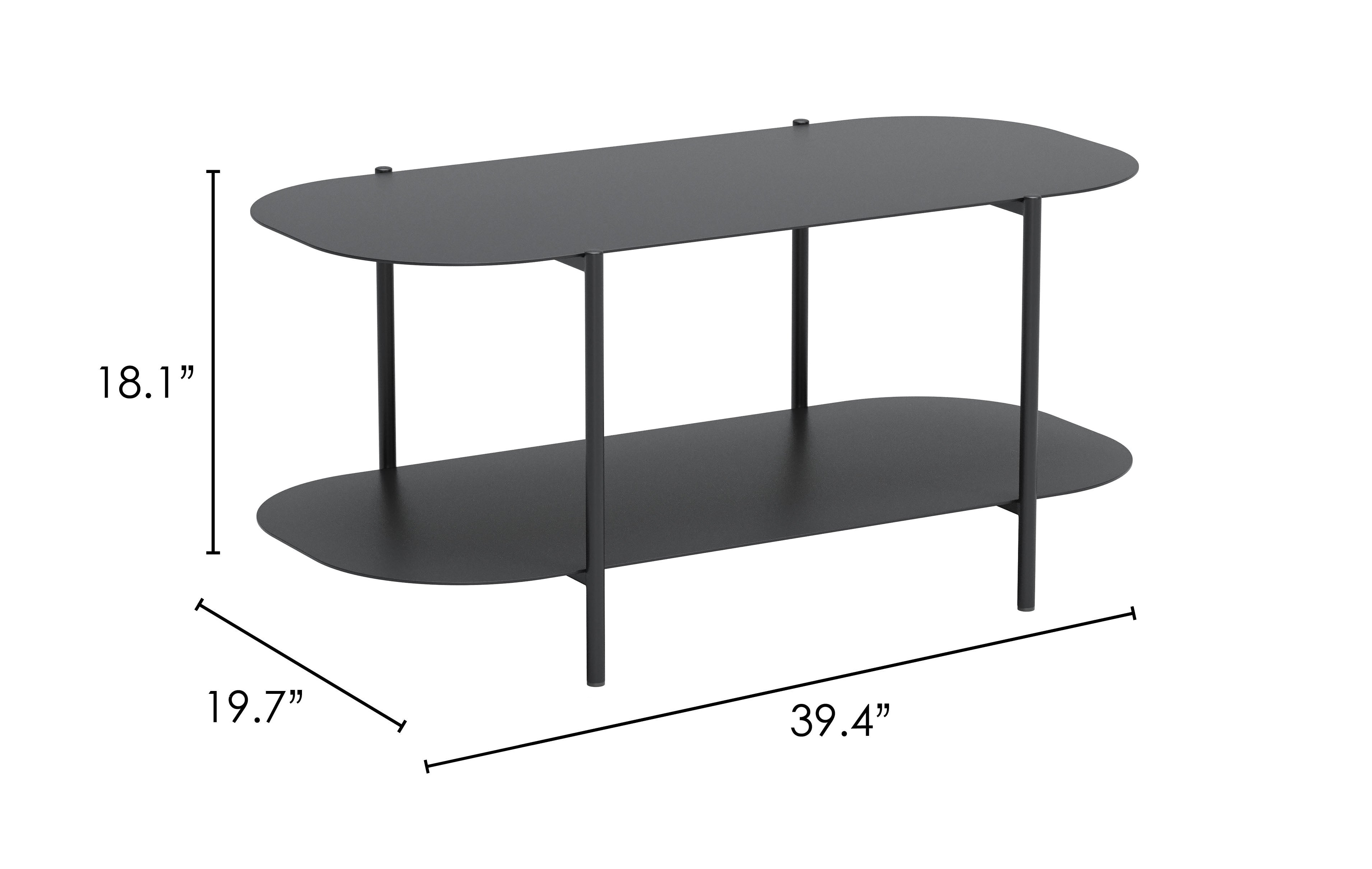 Zuo Modern Pullman Coffee Table in Black/White