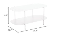 Zuo Modern Pullman Coffee Table in Black/White